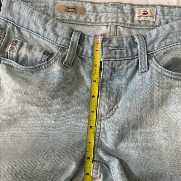 AG Adriano Goldschmied Nikki Slim Jeans 25R Light Wash Relaxed Skinny USA - Picture 8 of 13